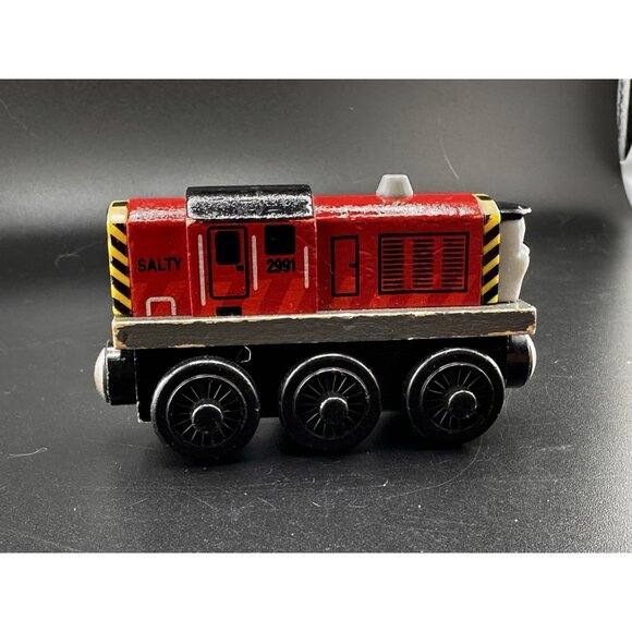 Thomas Wooden Railway Salty Red Train Engine Learning Curve 2003 Vtg-1 - Picture 8 of 10